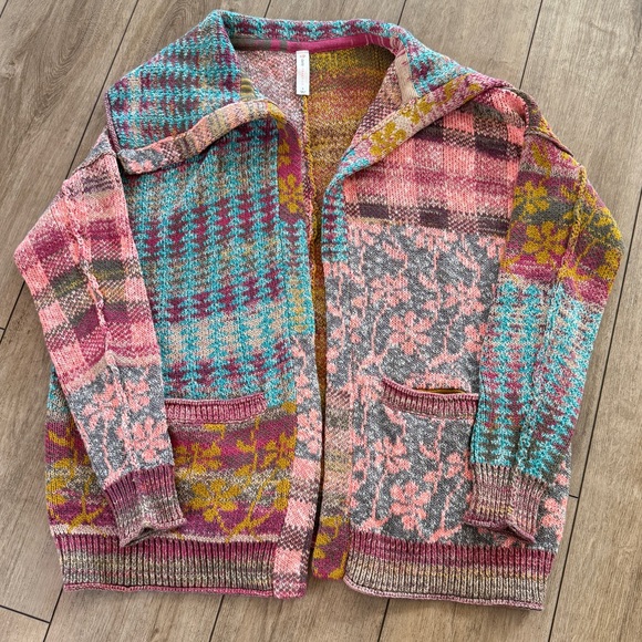 Anthropologie x Daily Practice The Redwood Jacket Patchwork Open Cardigan - Picture 4 of 12